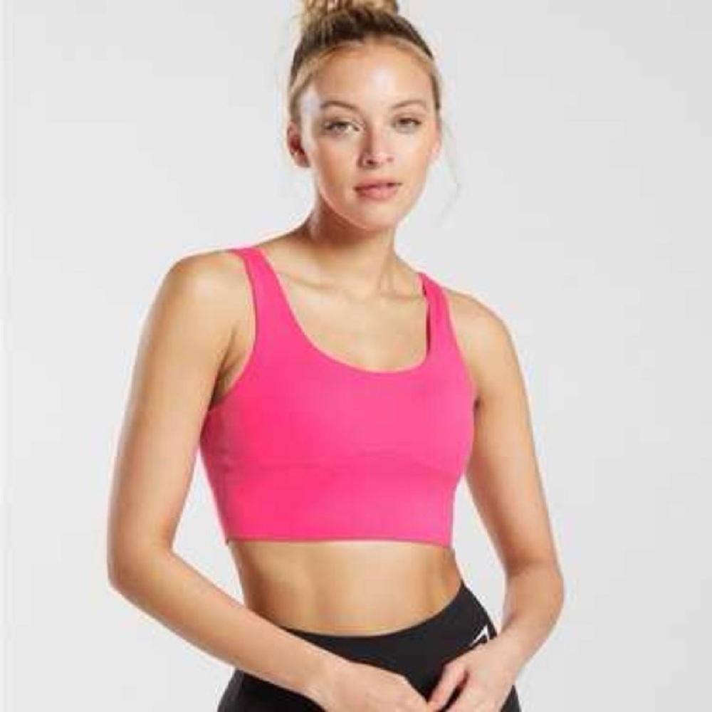 Gymshark Longline Vibrant Pink Sports Bra